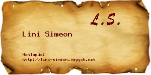 Lini Simeon névjegykártya